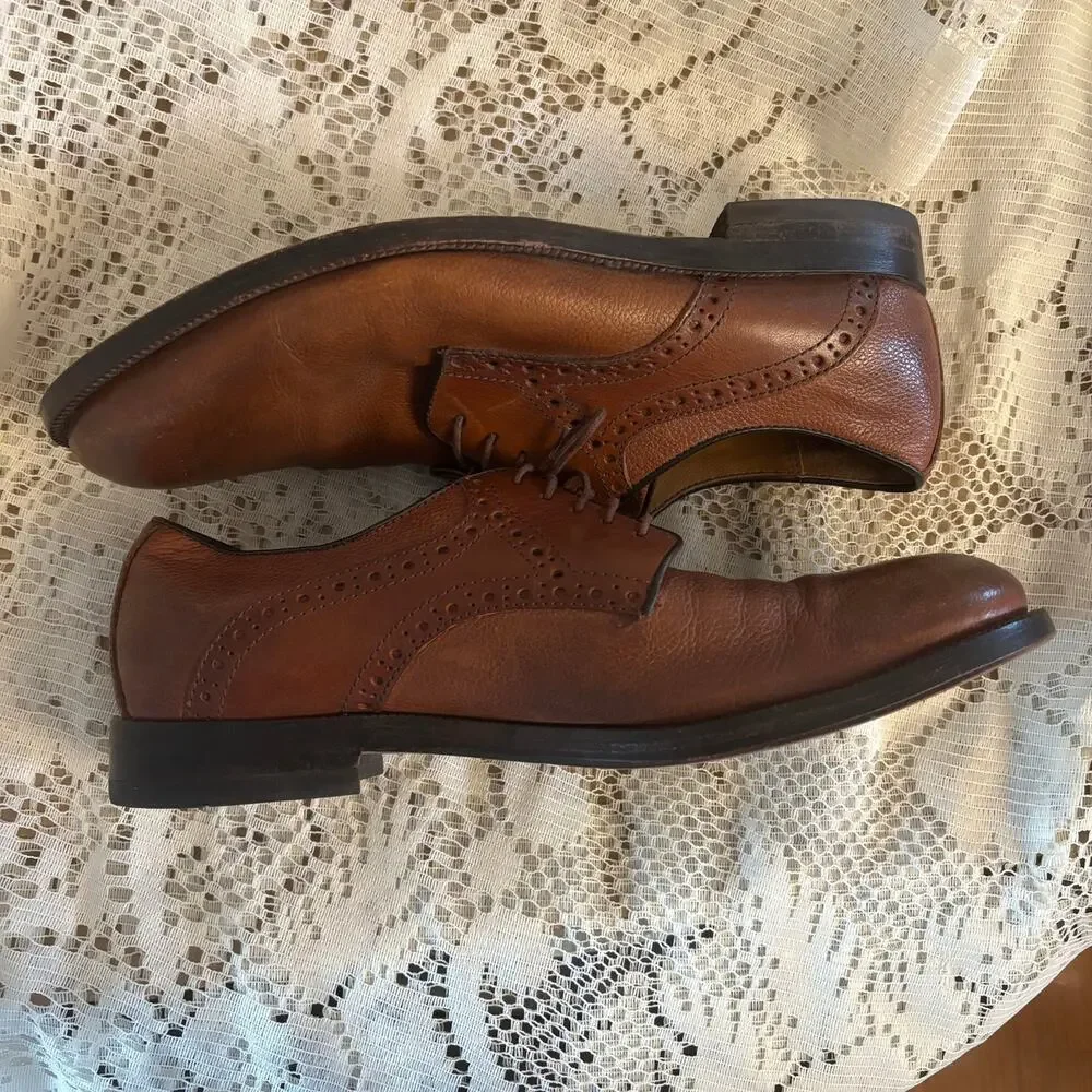 Johnston & Murphy Men's US 8 M Saddle Cognac Brown Derby Oxfords Shoes